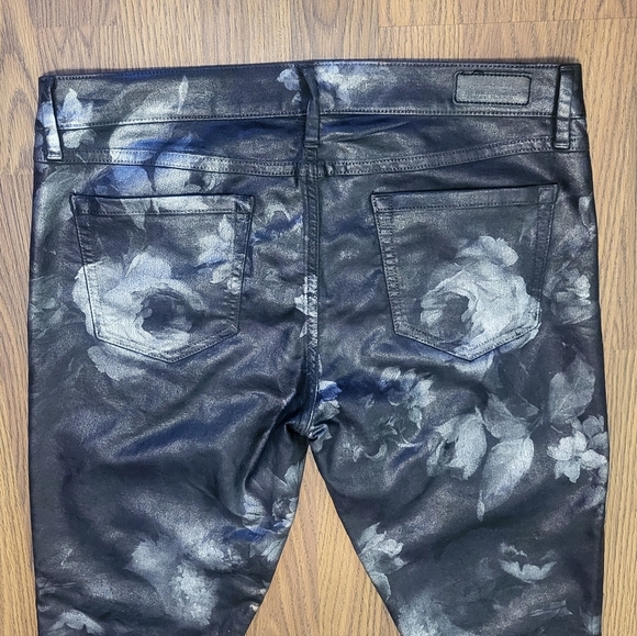 Guess Brittney Silver Zipper Leggings Women’s Size 30 YKK Designer Denim A2 - Picture 12 of 12